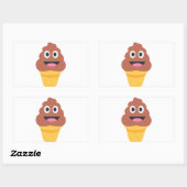 ijsje - poo emoji rechthoekige sticker (Vel)