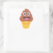 ijsje - poo emoji rechthoekige sticker (Tas)