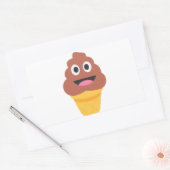 ijsje - poo emoji rechthoekige sticker (Envelop)