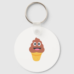 ijsje - poo emoji sleutelhanger