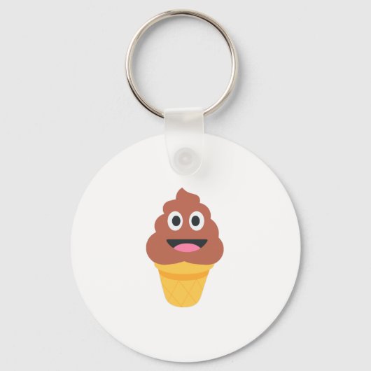 ijsje - poo emoji sleutelhanger (Voorkant)
