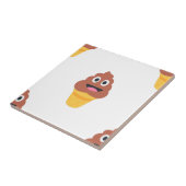 ijsje - poo emoji tegeltje (Zijkant)