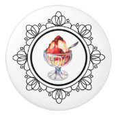  ijsje sundae keramische knol keramische knop (Voorkant)