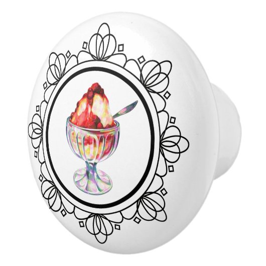 ijsje sundae keramische knol keramische knop (Rechts)