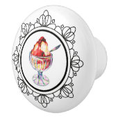  ijsje sundae keramische knol knop (Rechts)