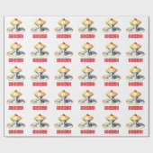 ijsje sundae retro dessert food wrappi cadeaupapier (Vlak)