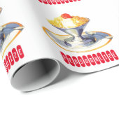 ijsje sundae retro dessert food wrappi cadeaupapier (Rol Hoek)