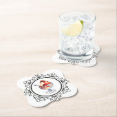 ijsje Sundae rood zwart wit Kartonnen Onderzetters (Insitu)