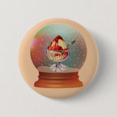 ijsje Sundae sneeuwknop wereldbol Ronde Button 5,7 Cm (Voorkant)
