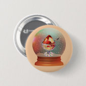  ijsje Sundae sneeuwknop wereldbol Ronde Button 5,7 Cm (Voorkant /achterkant)