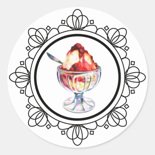 ijsje Sundae sticker (Voorkant)