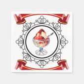  ijsje sundae wit rood zwart servet (Voorkant)