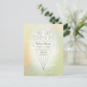 Ijsje Thema Bruiloft Uitnodiging (Staand voorkant)