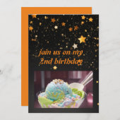 Ijsje tover-verjaardagsuitnodiging kaart (Voorkant / Achterkant)