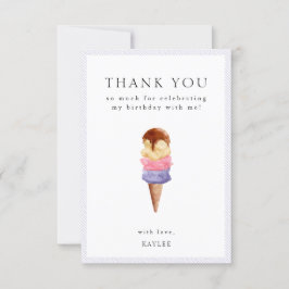 Ijsje Verjaardags Dankkaart Bedankkaart