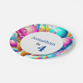 ijsje verjaardagsfeestje papieren bordje (Gekanteld)