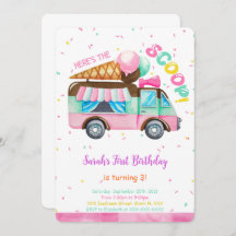 Ijsje Verjaardagsuitnodiging