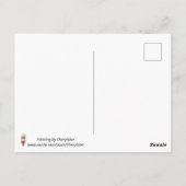 Ijsje vier smaken zelfgemaakte ansichtkaarten briefkaart (Achterkant)