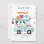 Ijsje Zoete Verjaardag Ijscoman Kaart (Voorkant)