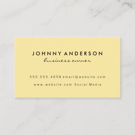 Ijsje Zwart Geel Visitekaartje (Achterkant)