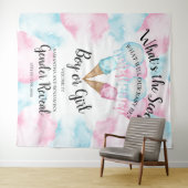 Ijsjes geslacht bekendmaking achtergrond. wandklee wandkleed (In Situ (horizontaal))