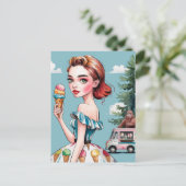 IJsjes in het bos met Sasquatch Briefkaart (Staand voorkant)