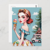 IJsjes in het bos met Sasquatch Briefkaart (Voorkant / Achterkant)