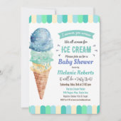 Ijsjes Jongen Baby Shower Uitnodiging (Voorkant)