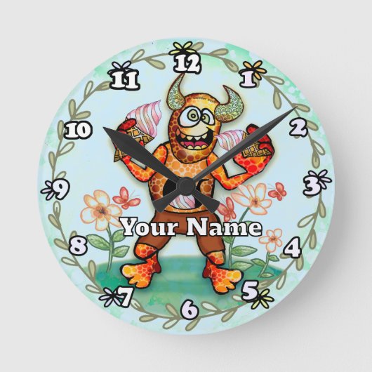 Ijsjes Monster Ronde Klok (Voorkant)