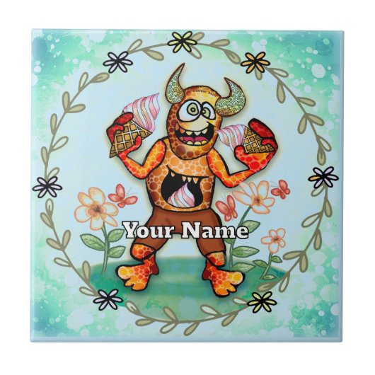 Ijsjes Monster Tegeltje (Voorkant)