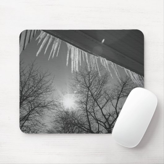 IJsjes op dak en zon Muismat (Met muis)