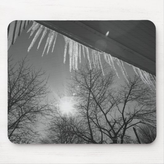 IJsjes op dak en zon Muismat (Voorkant)