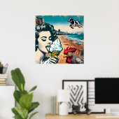 'IJsjes op het strand' Poster (Thuiskantoor)