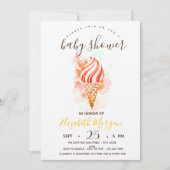 IJsjes, Paint Splash Stripes Baby shower Kaart (Voorkant)