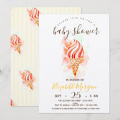 IJsjes, Paint Splash Stripes Baby shower Kaart (Voorkant / Achterkant)