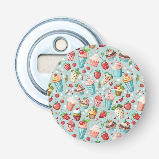 Ijsjes Pret Button Flesopener (Voorkant)