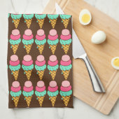 Ijsjeshoorntjes Mooie Keukenhanddoek (Quarter Fold)