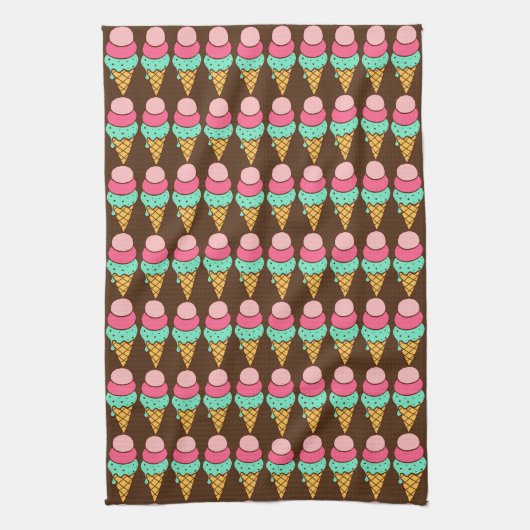 Ijsjeshoorntjes Mooie Keukenhanddoek (Verticaal)