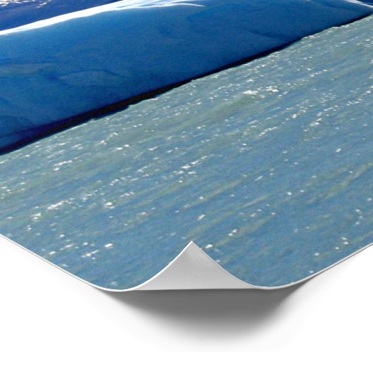 ijskap dat van de gletsjer is losgemaakt poster (Hoek)