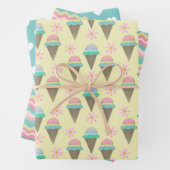 IJskap en papierbladen voor de onmiddellijke verpa Inpakpapier Vel (In situ)