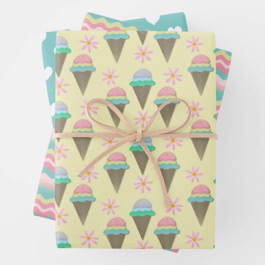 IJskap en papierbladen voor de onmiddellijke verpa Inpakpapier Vel (In situ)