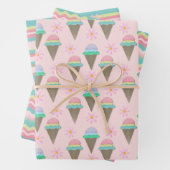 IJskap en papierbladen voor de onmiddellijke verpa Inpakpapier Vel (In situ)