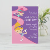 IJskateeg van meisjes Kaart (Staand voorkant)