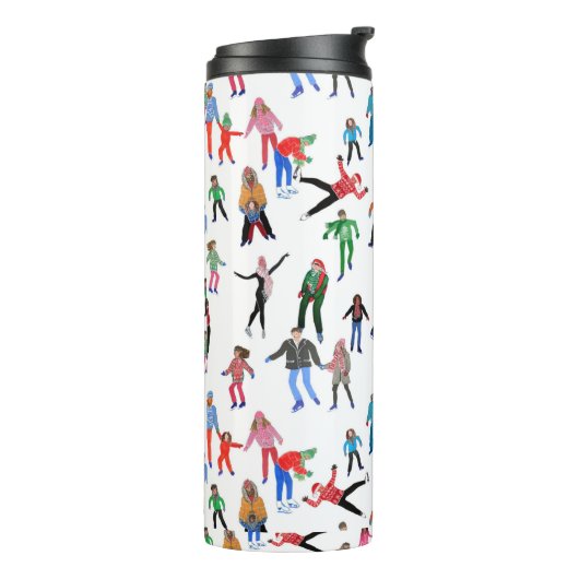 IJskaters grote koffie-mok Thermosbeker (Gedraaid links)