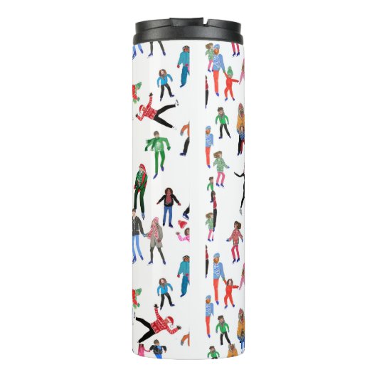 IJskaters grote koffie-mok Thermosbeker (Achterkant)