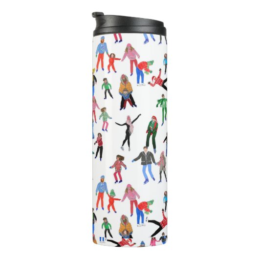 IJskaters grote koffie-mok Thermosbeker (Geroteerd rechts)