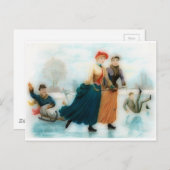 IJskating in Noorwegen - grappige beelden Briefkaart (Voorkant / Achterkant)