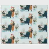 IJskating in Noorwegen - grappige  beelden   Cadeaupapier (Vlak)