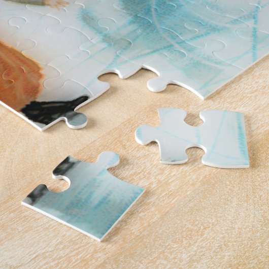 IJskating in Noorwegen - grappige beelden Legpuzzel (Zijkant)