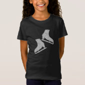 IJskating t-shirt figuurtje schaatsen zilverglitte (Voorkant)